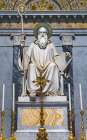 Saint Paul Statue Altar Candles, Papal Basilica of Saint Paul, Rome, Italy.. Art Print